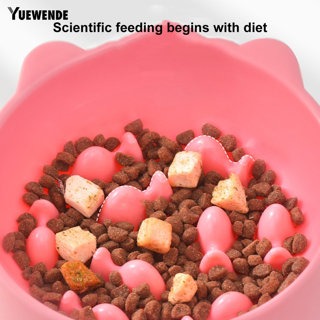 Yue.z Tô Đựng Thức Ăn Cho Thú Cưng Đế Cao Dễ Vệ Sinh