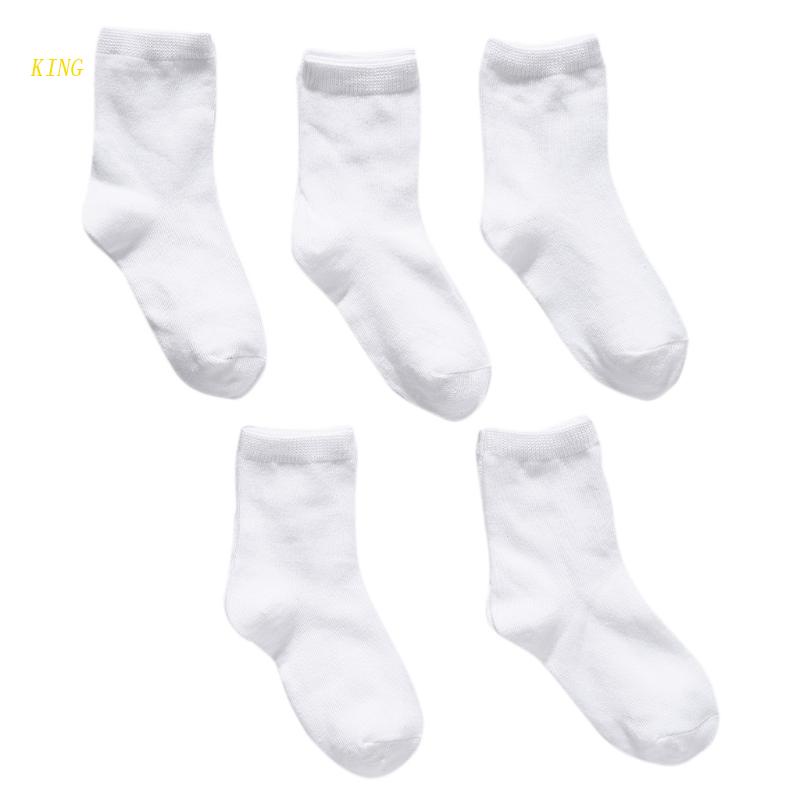 Set 5 Đôi Tất Cotton Thoáng Khí Xinh Xắn Cho Bé