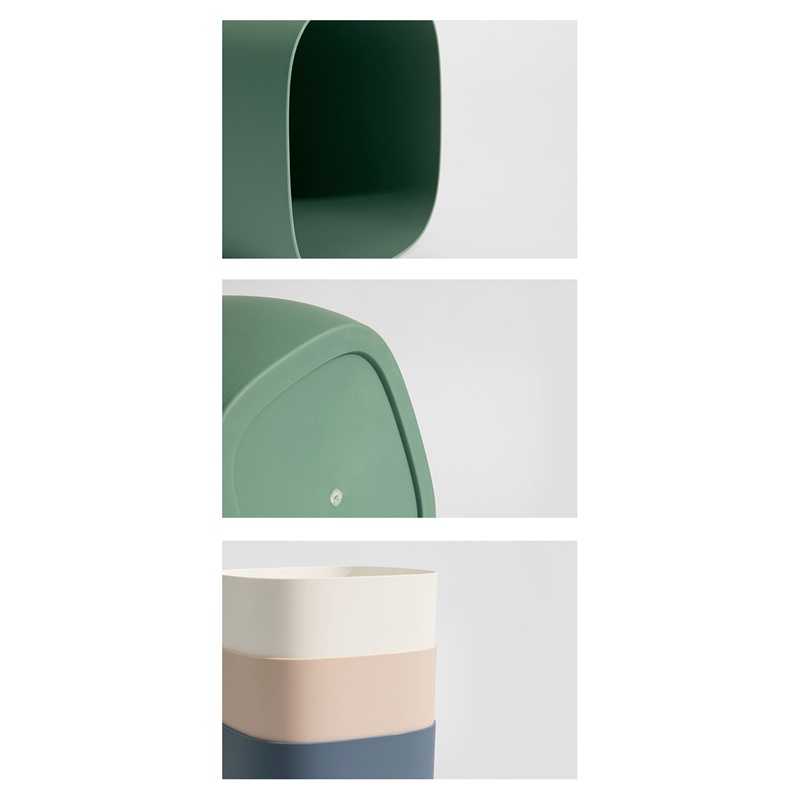 Thùng Đựng Rác Nhỏ Bằng Nhựa Màu Hồng Hiện Đại Cho Nhà Tắm / Phòng Khách / Phòng Ngủ