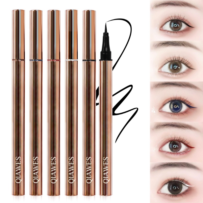 Bút Kẻ Mắt Nước Siêu Mịn Không Thấm Nước Lâu Trôi 5 Màu Sắc Chọn Lựa Qibest