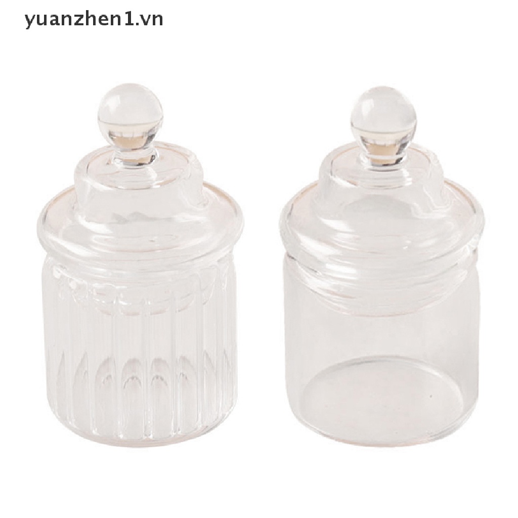 Lọ Thủy Tinh Đựng Kẹo Có Nắp Nhỏ Xinh Trang Trí Nhà Búp Bê Tỉ Lệ 1: 12