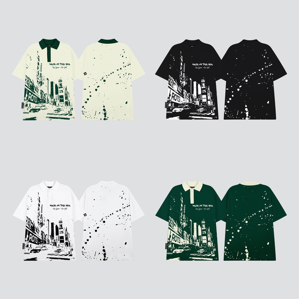ÁO POLO UNISEX FORM ÂU RAGE OF THE SEA "TIMES SQUARE"