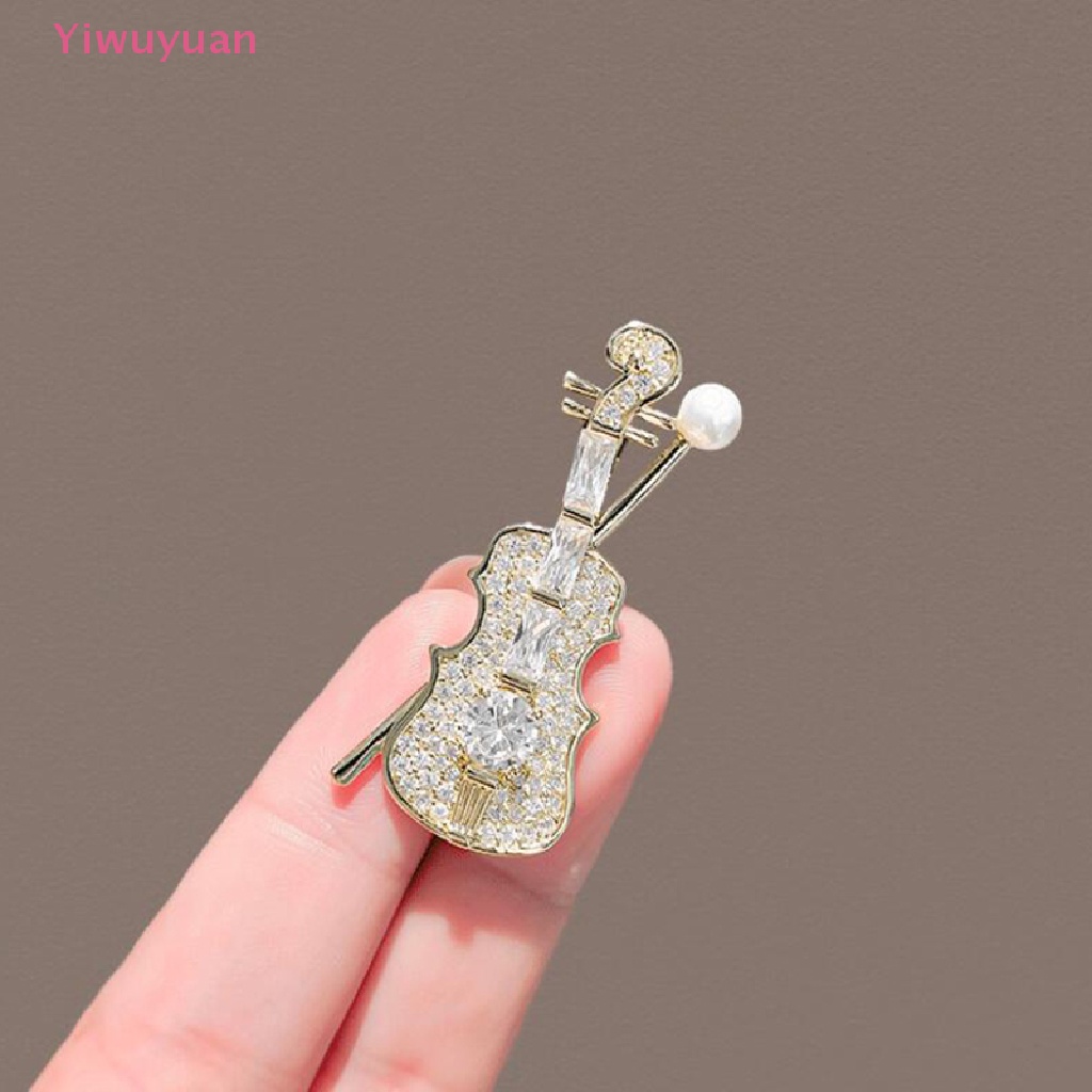 Ghim Cài Áo Hình Đàn Violin Đính Đá Nhân Tạo Thời Trang
