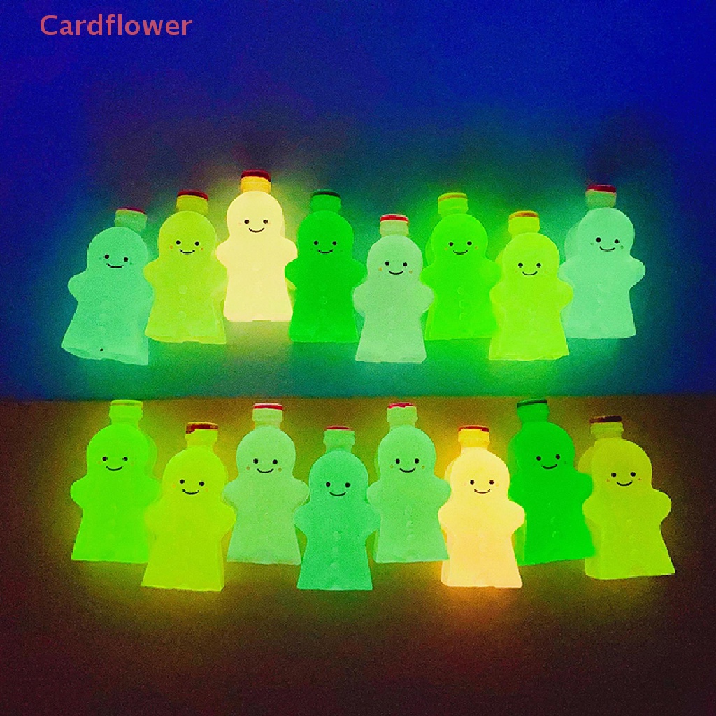 Bộ 2 Đồ trang trí Nhân Vật Gingerbread Man Phát Sáng Trong Bóng Tối Trang Trí Tiểu Cảnh Mới