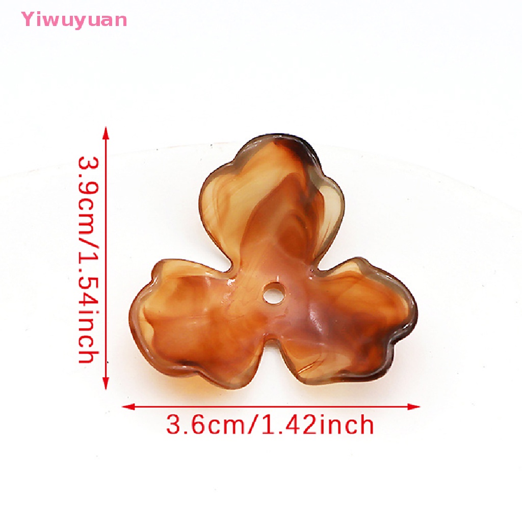 10 Bông Hoa Bằng Acrylic Kích Thước 39x36mm Phụ Kiện Trang Sức Mới