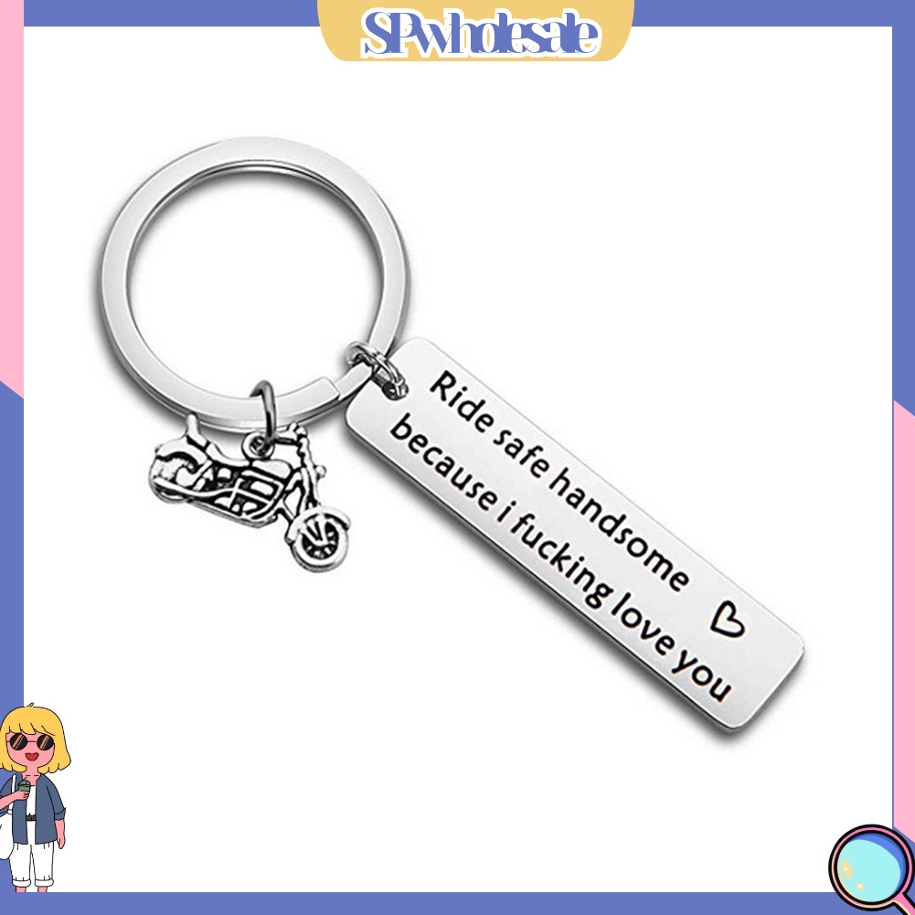 <SPwholesale> Móc Khóa Bằng Thép Không Gỉ Hình Xe Máy Độc Đáo