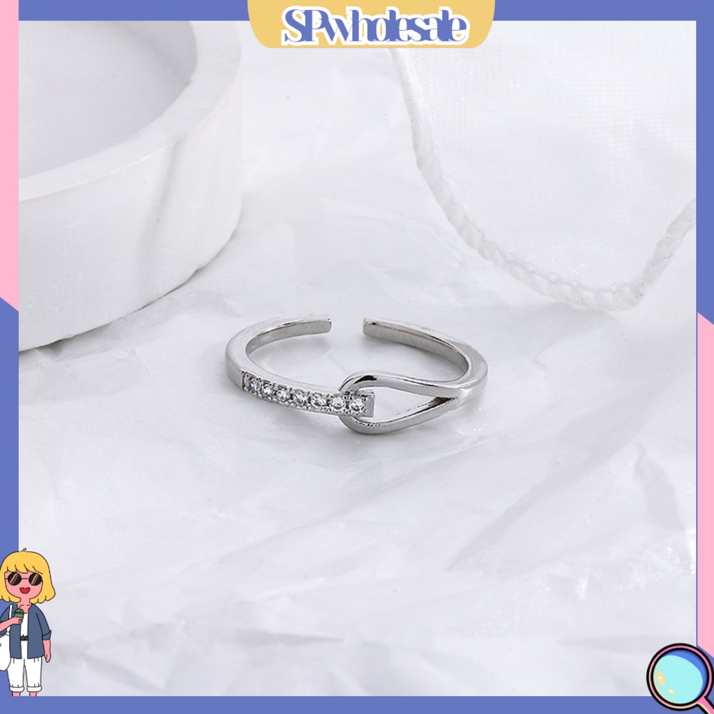 <SPwholesale> Nhẫn Đính Đá Lấp Lánh Phong Cách Nhật Hàn Cho Nữ