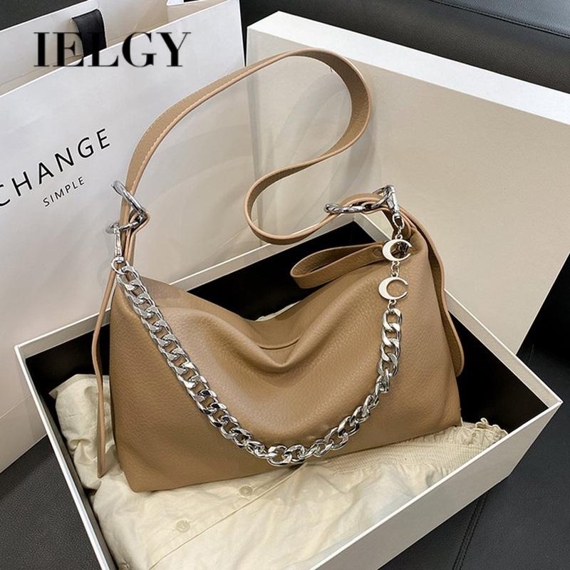 Túi Xách Cỡ Lớn Phối Dây Xích Đeo Vai Kiểu retro Hàn Quốc Thời Trang Cho Nữ