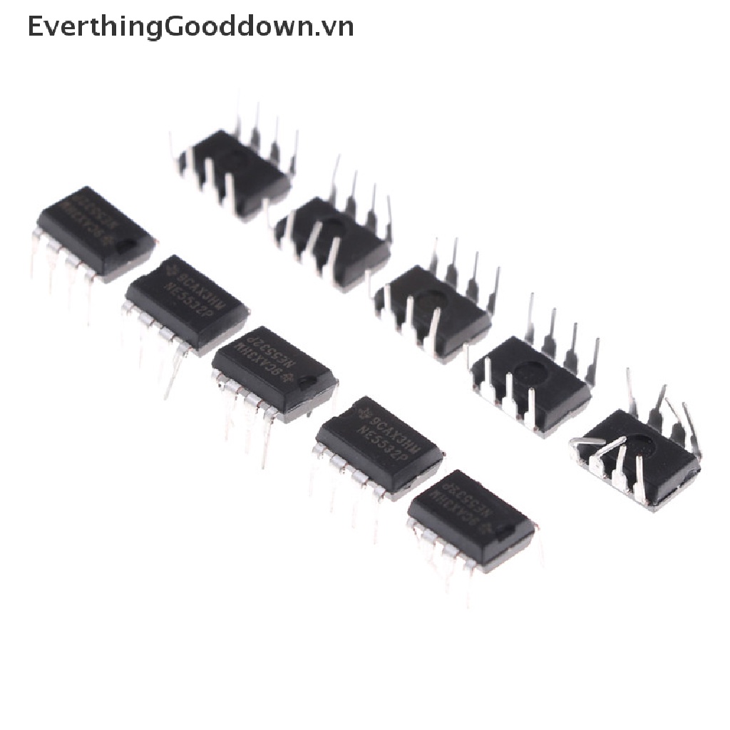 Set 10 Bảng Mạch IC Tiếng Ồn Kép NE5532P NE5532 DIP-8