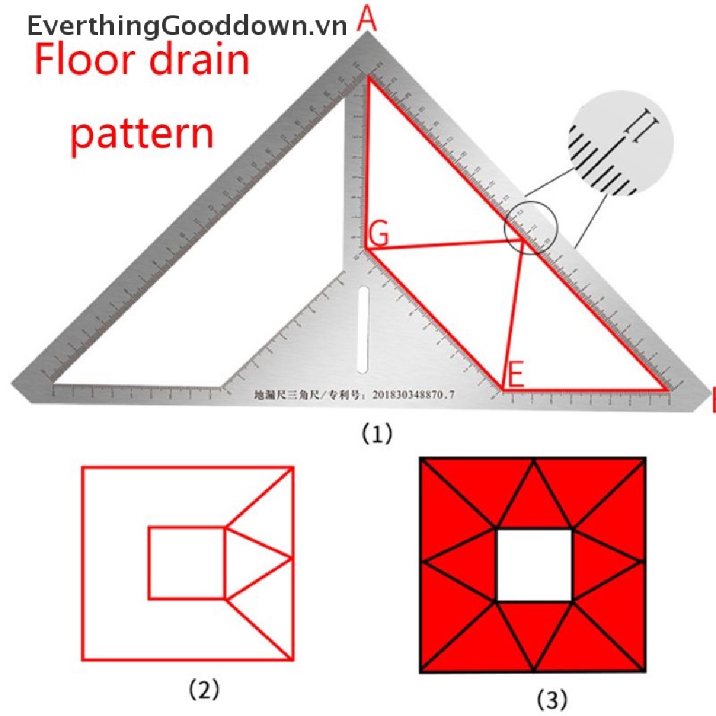 Thước Tam Giác Bằng Thép Không Gỉ Tiện Dụng Chất Lượng Cao