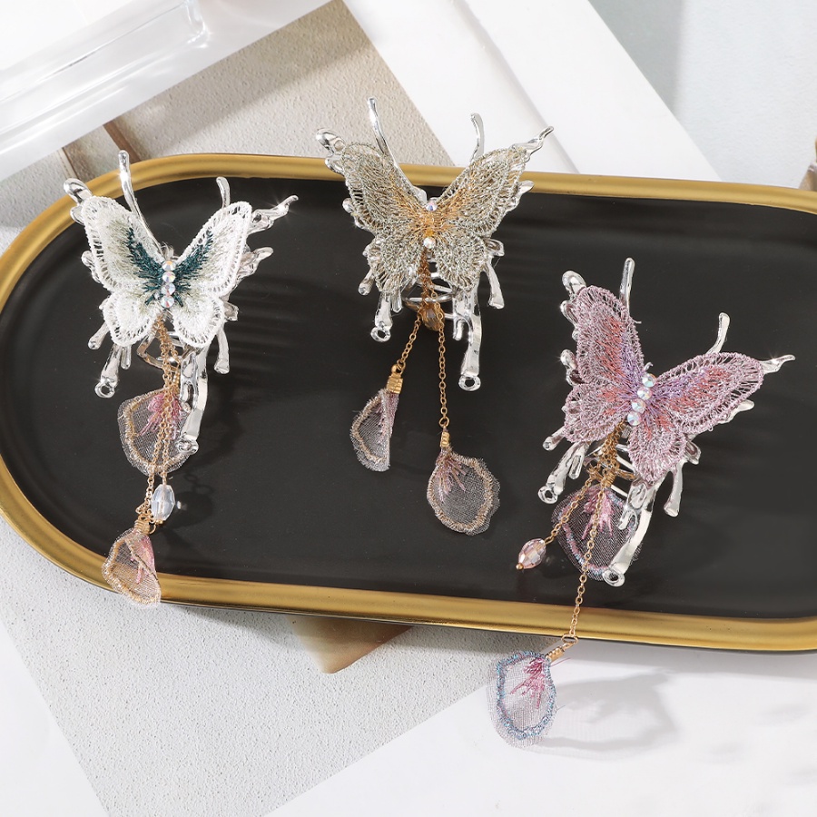 Kẹp Tóc Hình Bướm Bằng Hợp Kim Có Đính Đá