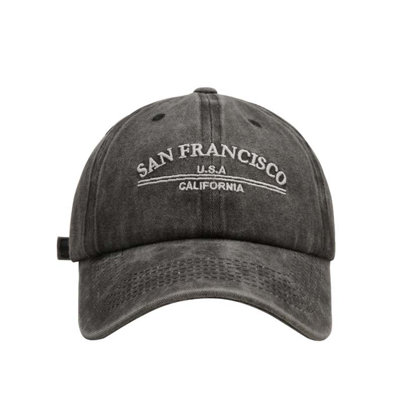 Mũ Lưỡi Trai Cotton Mềm Thêu Chữ Phong Cách Đường Phố Âu Mỹ Cá Tính