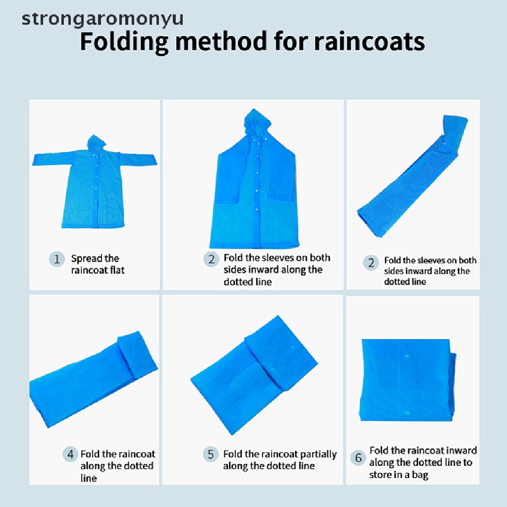 Áo Mưa Dày Dặn Chống Thấm Nước Có Mũ Trùm Tiện Dụng Cho Nam Và Nữ