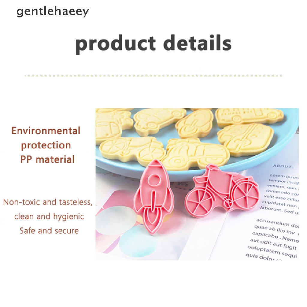 Bộ 8 Khuôn Cắt Bánh Quy Hình Phương Tiện Giao Thông