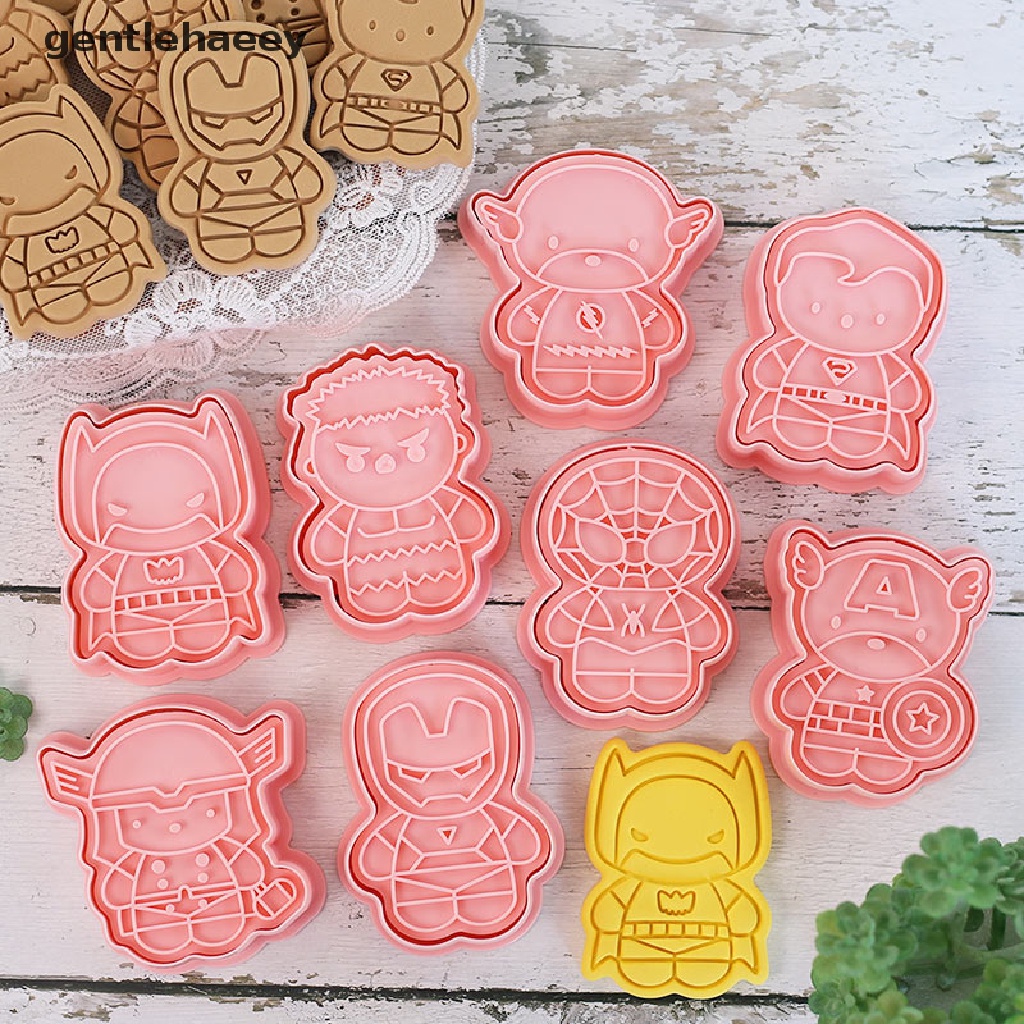 Bộ 8 Khuôn Cắt Bánh Quy Bằng Nhựa Họa Tiết Hoạt Hình Anime