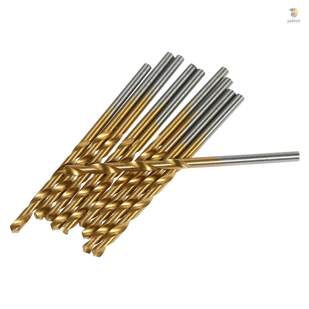 Bộ 50 Mũi Khoan Xoắn Tốc Độ Cao 1.0-3.0mm Chất Liệu Thép Titan