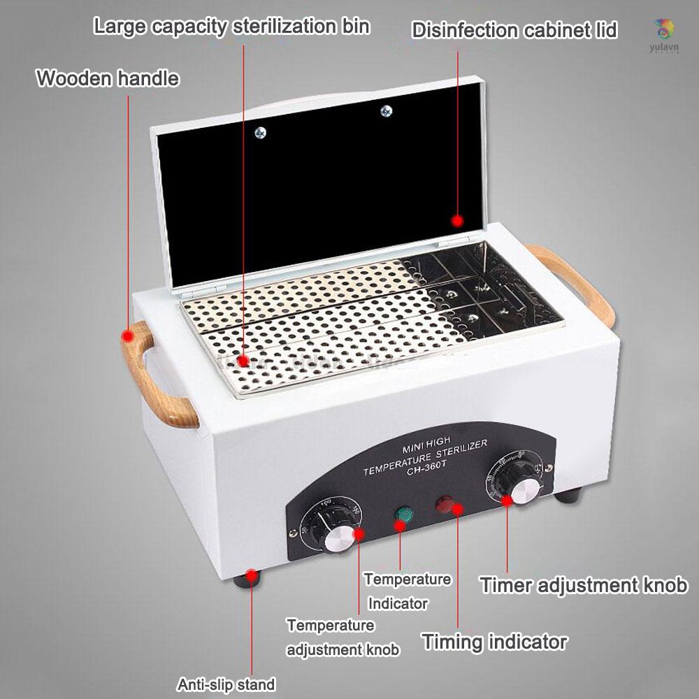 Máy Tiệt Trùng Nhiệt Độ Cao 200 °C Máy Tiệt Trùng Nhíp Trang Điểm Công Suất Cao 2500ml Với Chức Năng Hẹn Giờ Thông Minh