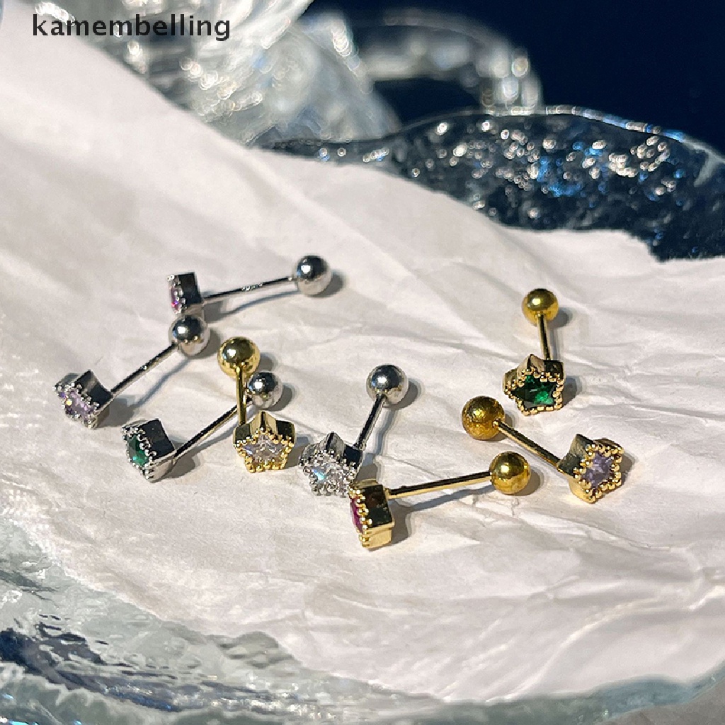 1 Đôi Khuyên Tai Đính Đá Thời Trang Cho Nữ