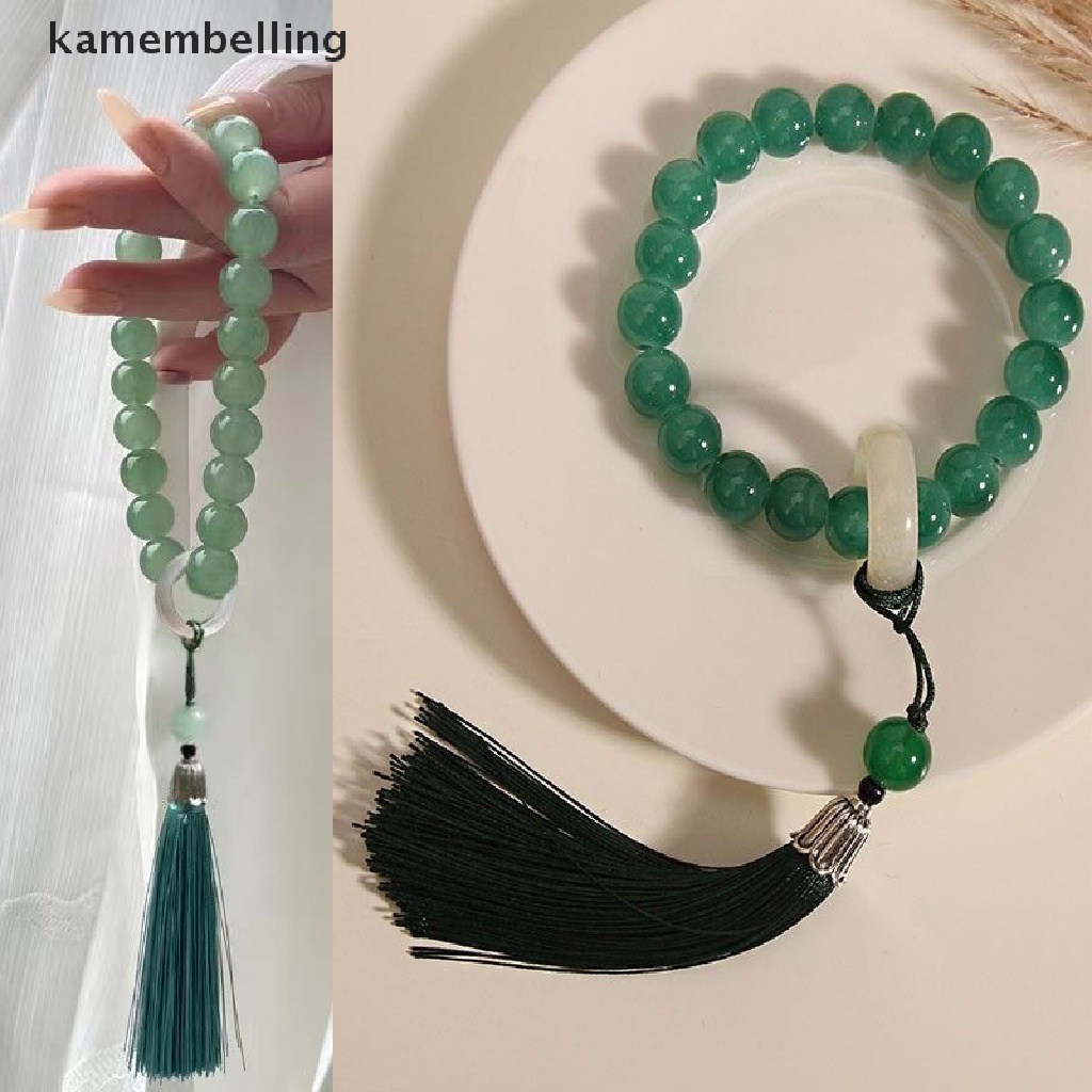 Kamembelling Vòng Tay Chuỗi Hạt Phật Giáo Tây Tạng Bằng Thủy Tinh Tự Nhiên Phối Tua Rua Cho Nam Và Nữ