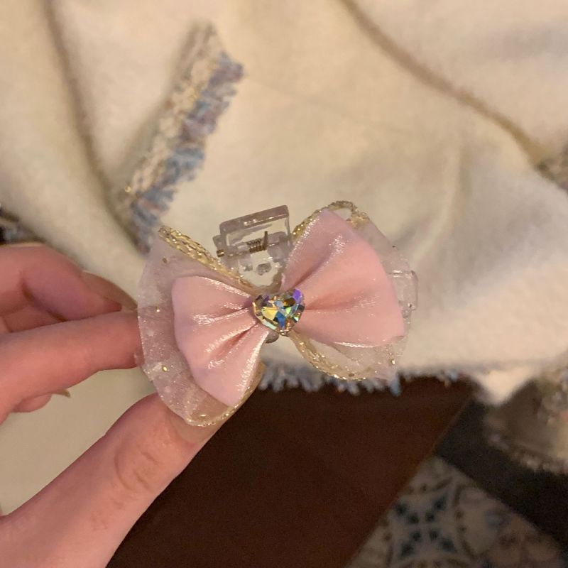 1 Kẹp Tóc Nơ Hồng Nhỏ Xinh Thời Trang Mùa Hè Cho Bạn Gái