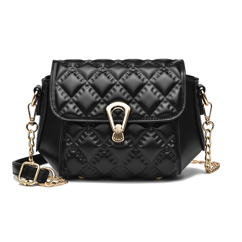 Túi Xách Da PU Kẹp Nách Phối Dây Xích Đính Đá Thời Trang Mùa Hè Cho Nữ