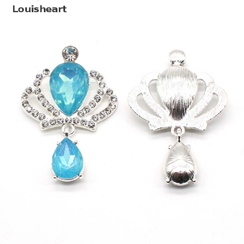 1 Mặt Dây Chuyền Bạc Hình Vương Miện Đính Đá DIY Louisheart TFG