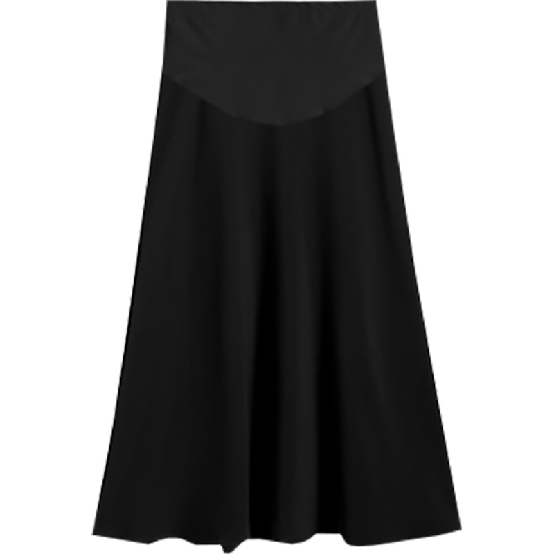 Chân Váy Đen Dáng Chữ a Lưng Cao Cỡ Lớn Thời Trang Xuân Hè Cho Mẹ Bầu