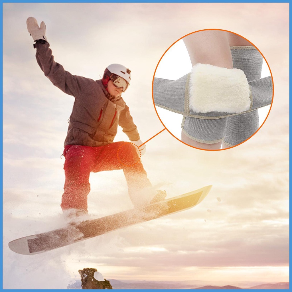 Đệm Lông Cừu Bảo Vệ Đầu Gối Giữ Ấm Mùa Đông