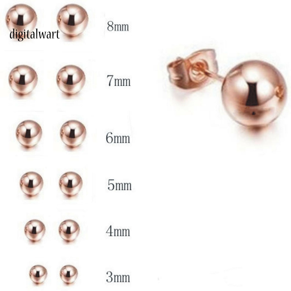 Kỹ Thuật Số| Bông Tai Mạ BạC Unisex ĐíNh Quả CầU ThờI Trang