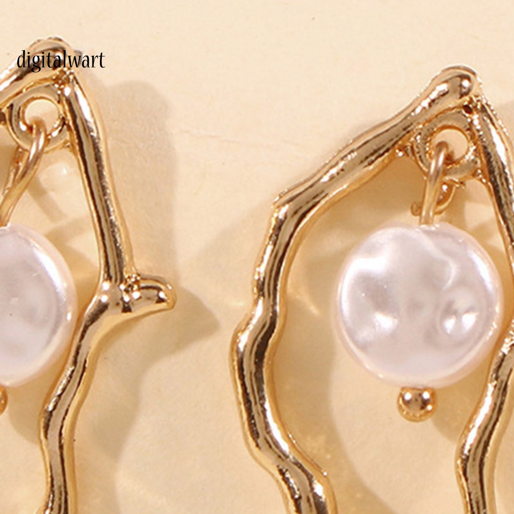 Kỹ Thuật Số| 1 Đôi Bông Tai Thả Dây Bất Đối Xứng Thời Trang Mặc Hàng Ngày