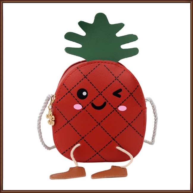 Túi Đeo Chéo Vai Hình Quả Dứa Hoạt Hình Nhiều Màu Sắc Dành Cho Trẻ Em