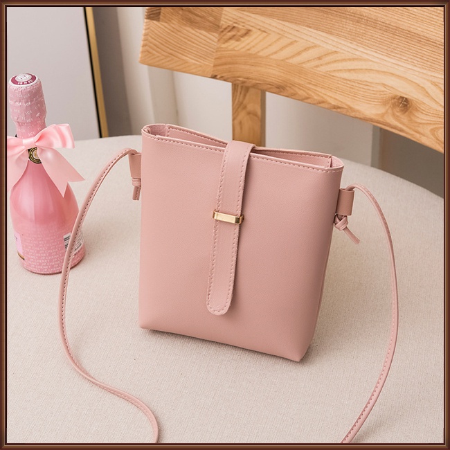 Túi Da Pu Đeo Chéo Mini Đựng Điện Thoại Thiết Kế Đơn Giản Cho Nữ