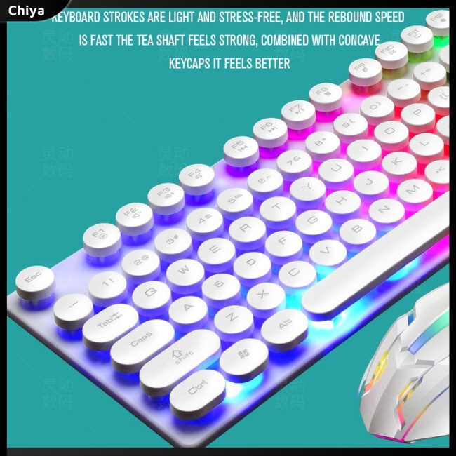 1 Bộ Bàn Phím Và Chuột Chơi Game 108 Phím Có Dây Và Đèn Nền Nhiều Màu