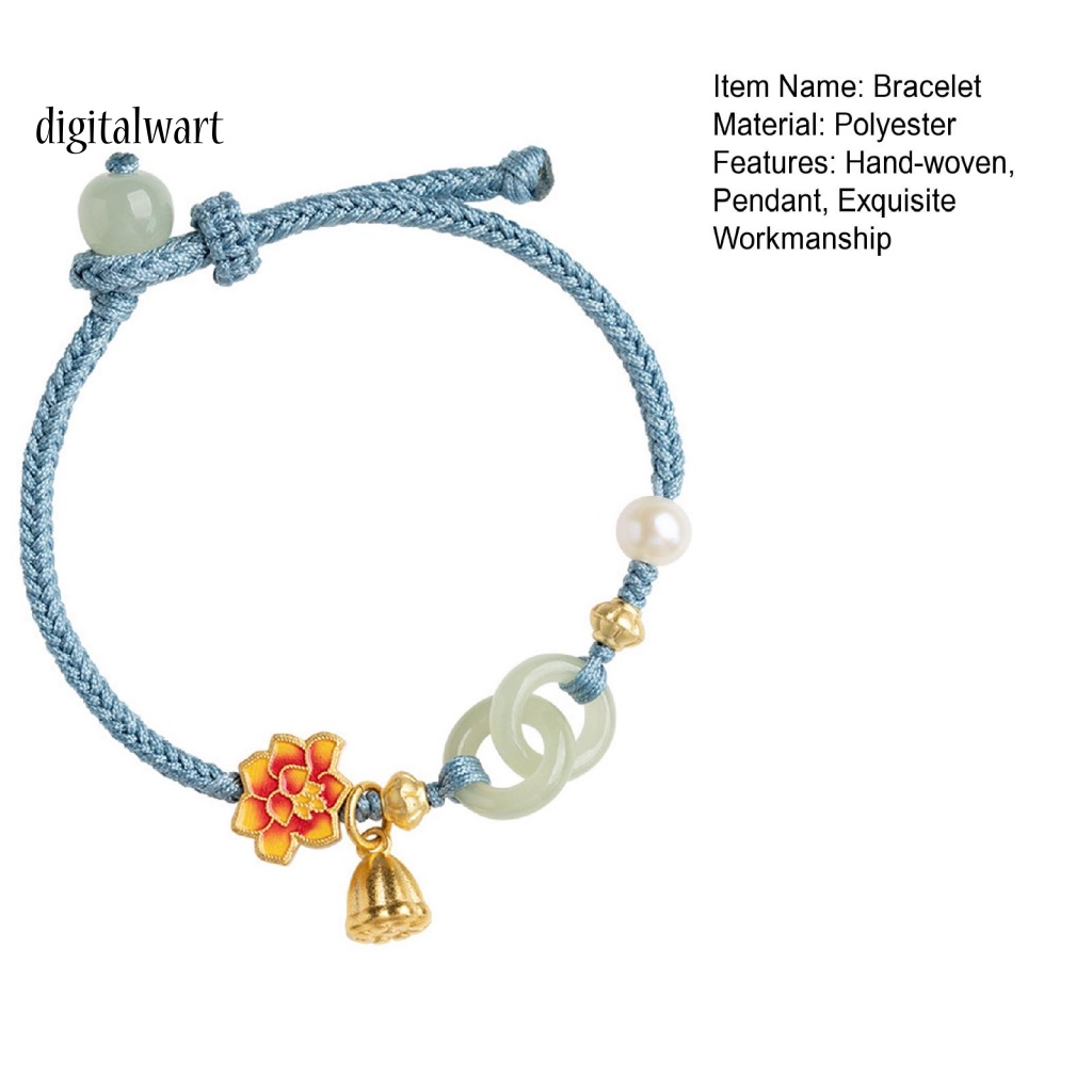 Kỹ Thuật Số| Vòng Tay Dây Bện Đính Hạt Ngọc Trai Nhân Tạo Phối Hoa Thời Trang Sang Trọng Cho Nữ