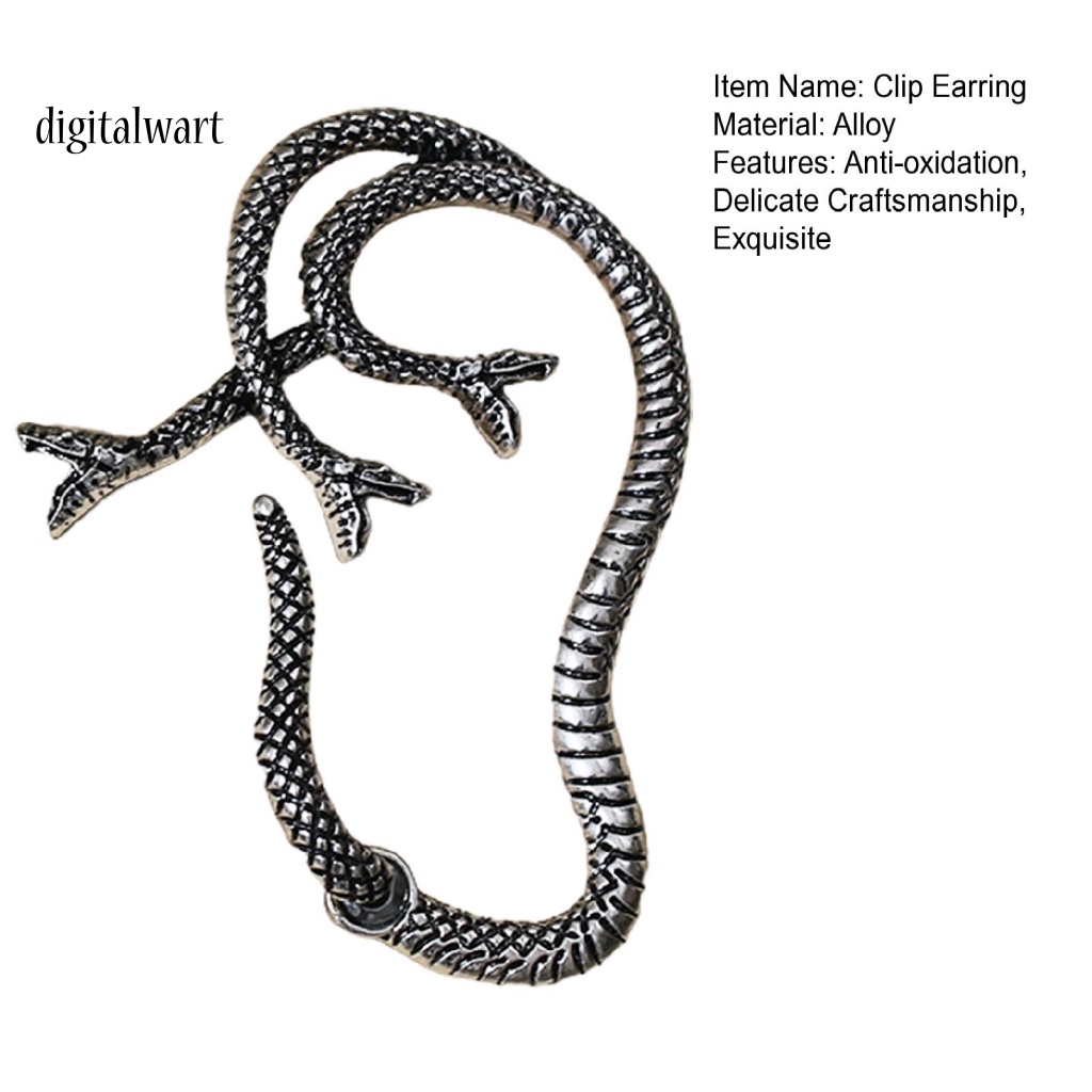 Kỹ Thuật Số| 1 Khuyên Vành Tai Hình Rắn Phong Cách Punk Vintage Thời Trang