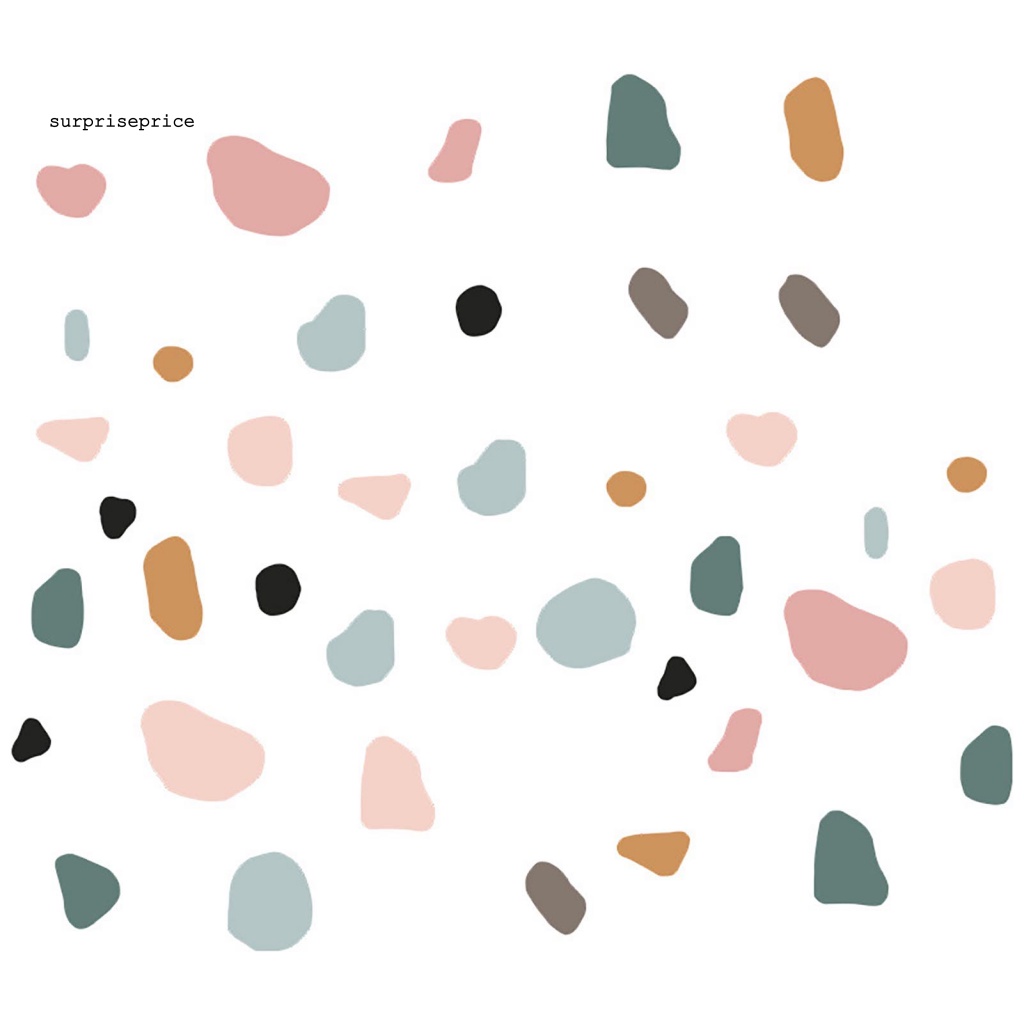 Sticker Dán Tường Tự Dính Họa Tiết Đá Màu Nước Sắc Thu Hút Sáng Tạo