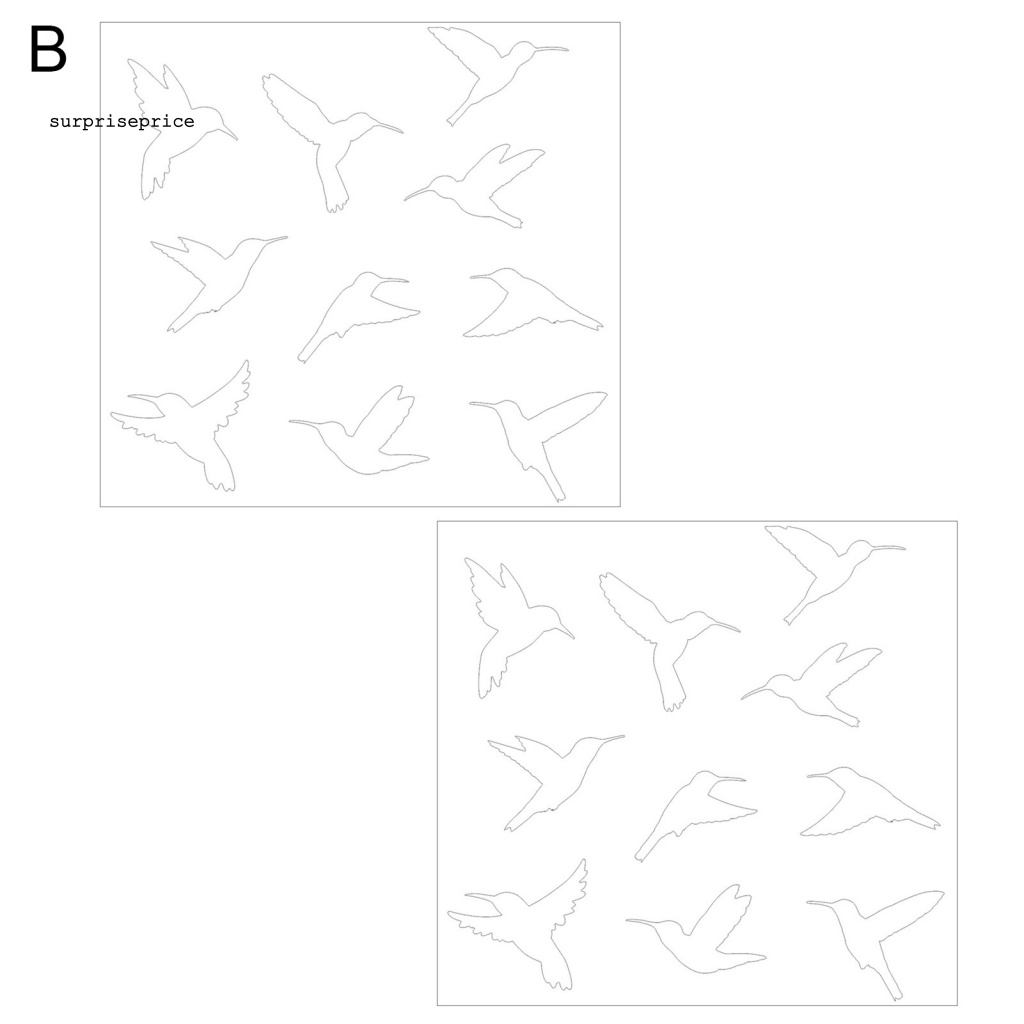 Set 2 Sticker PVC Dán Tường Kính Lăng Kính Tĩnh Điện Họa Tiết Cầu Vồng Trang Trí Nhà Cửa