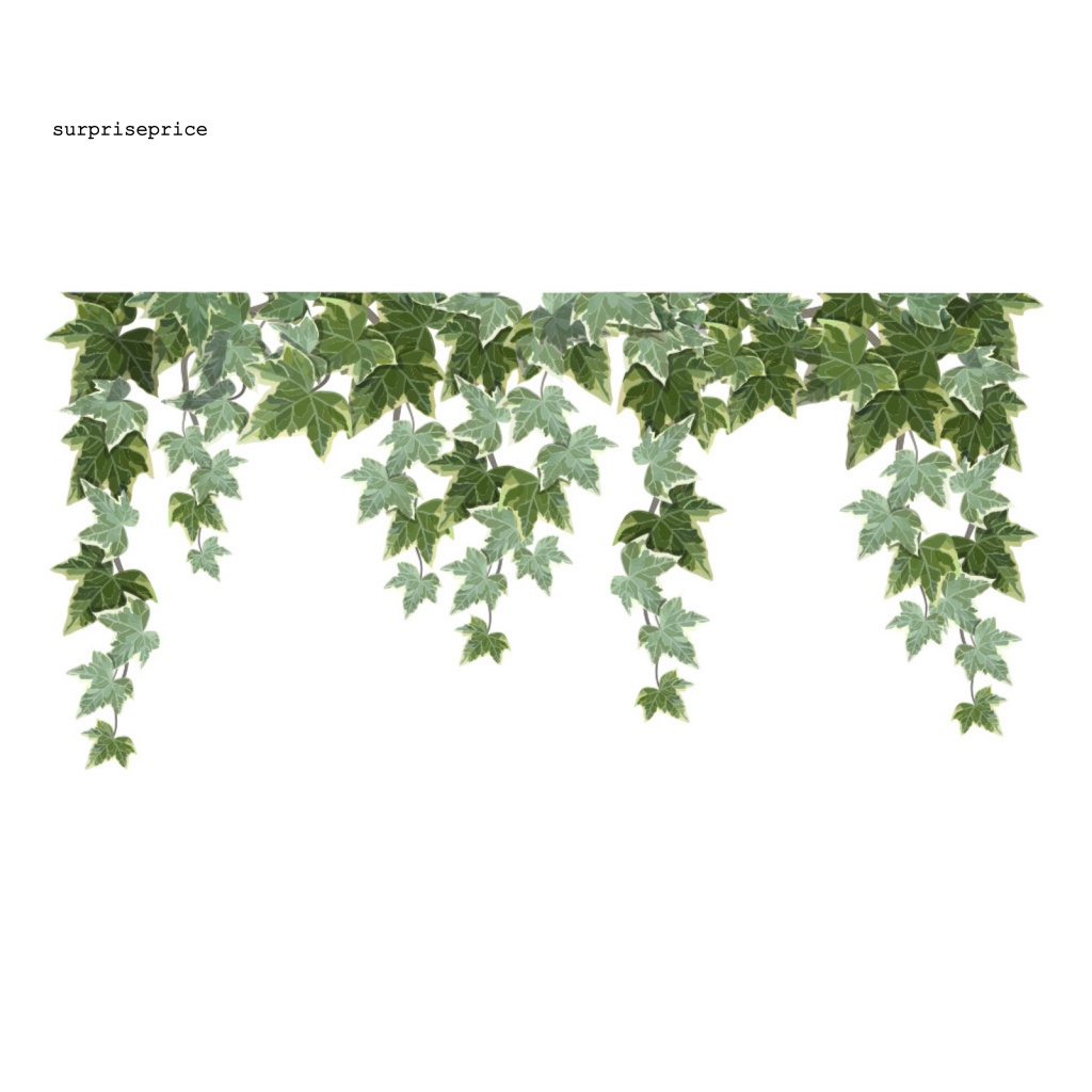 Sticker Dán Tường Bằng PVC Họa Tiết Lá Salix Dễ Thương Bắt Mắt