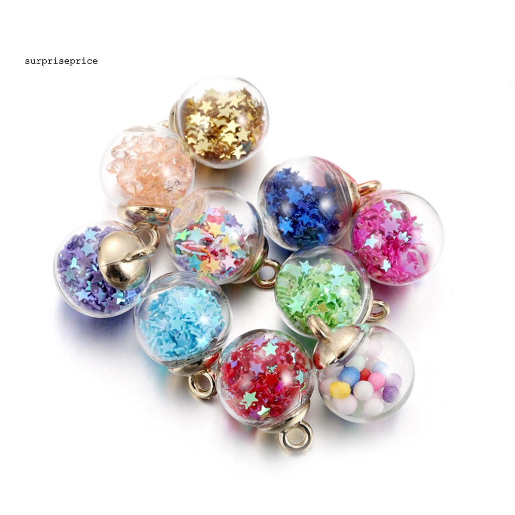 Bộ 10 Mặt Dây Chuyền Bằng Thủy Tinh Trong Suốt Bắt Mắt Tiện Dụng Cho SPA / Gia Đình