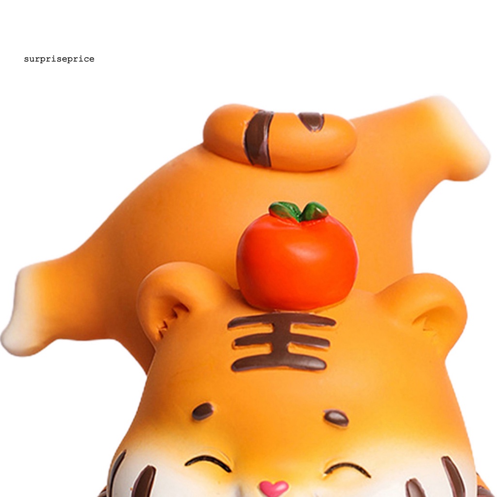 Spa Tượng Hổ Mini Tinh Xảo Vui Nhộn Làm Việc Điều Chỉnh Tư Thế Cầm Đồ Dùng Năm Mới DIY Cho Lễ Hội Mùa Xuân