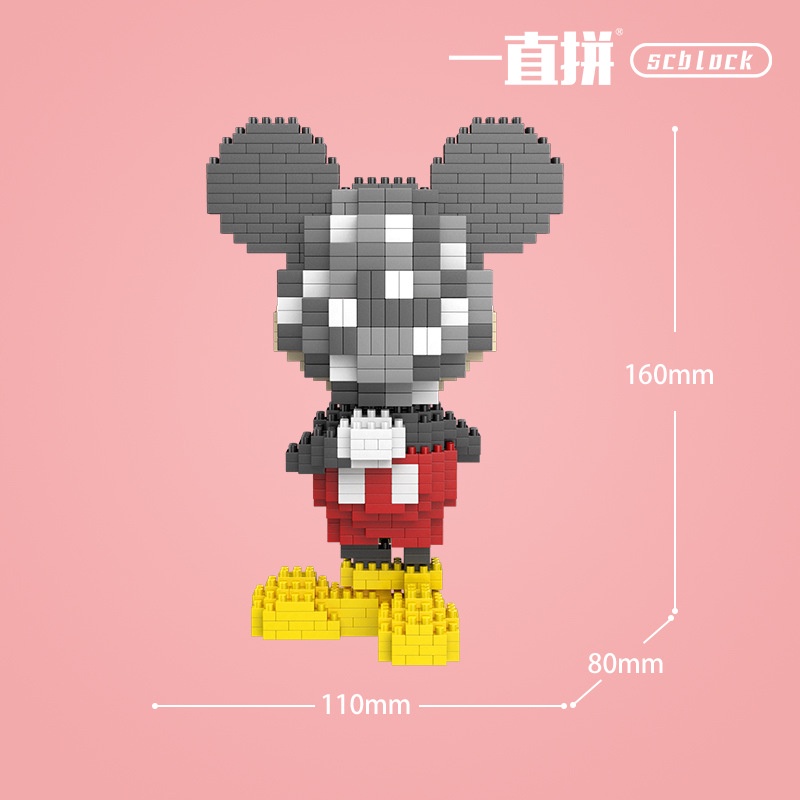 Bộ Đồ Chơi Lắp Ráp Hình Chú Vịt Pixel / Chuột Cỡ Nhỏ Dễ Thương Cho Người Lớn