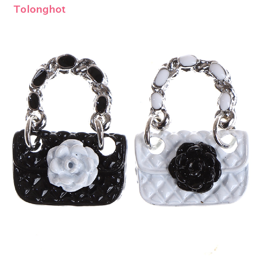 Set 2 Túi Xách Da Đeo Vai Thời Trang Cho Búp Bê 1: 6 1: 12