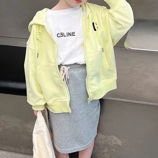 Set Áo Thun Ngắn Tay + Chân Váy Cotton Thoáng Khí Thời Trang Mùa Hè Cho Bé Gái