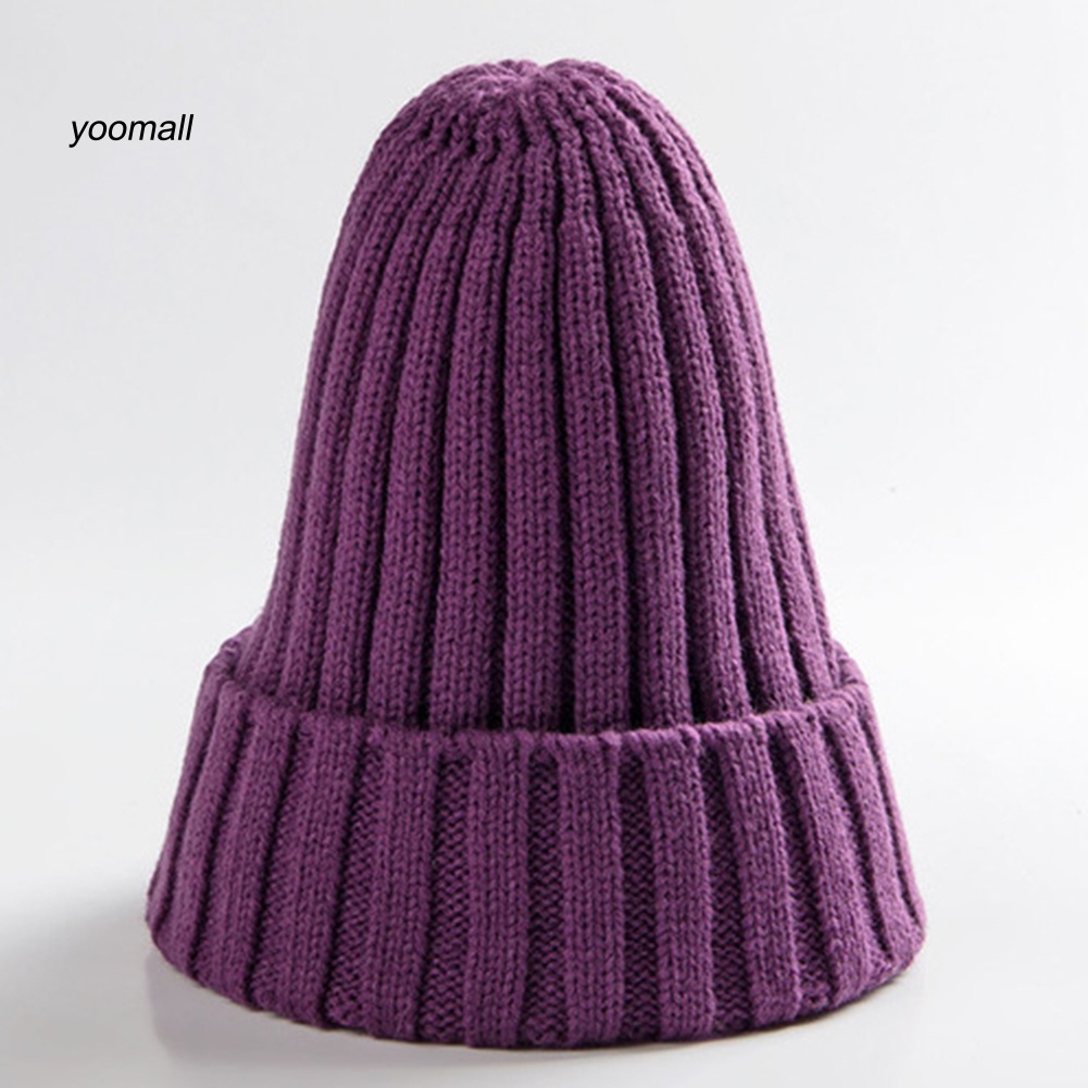 Mũ Beanie Dệt Kim Màu Trơn Mềm Mại Phong Cách Hiphop