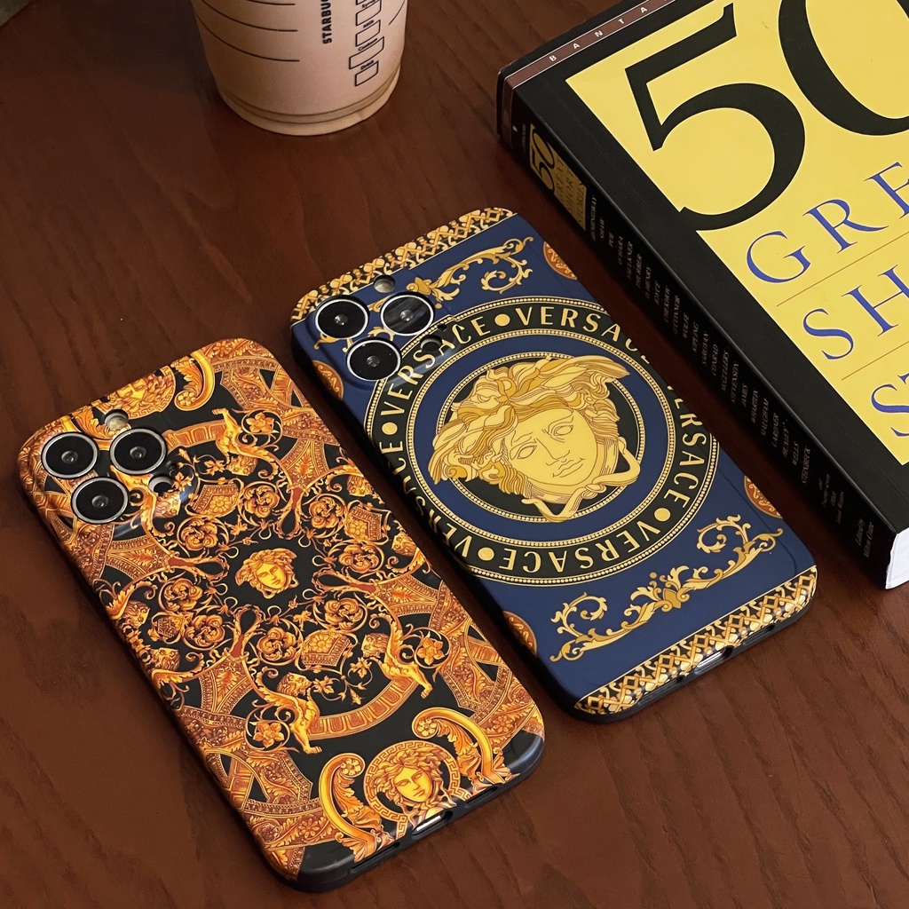Ốp Điện Thoại In Logo Versace Cho Iphone 14promax 14 plus 13promax 12promax 14pro 13pro 12pro 14 13 12