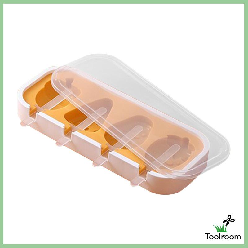 Khuôn Làm Kem Que Hình Hoạt Hình Dễ Vệ Sinh Có Thể Tái Sử Dụng