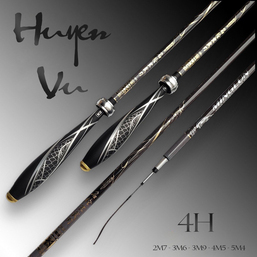 Cần Câu Đơn Đài Huyền Vũ 4H tải tĩnh 1.5kg,Cần câu tay huyền vũ 4h (tặng 1 ngọn và 1 cái trục)-