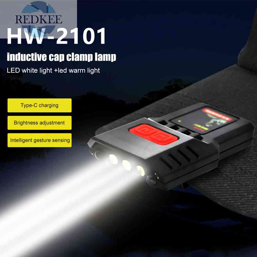 Đèn LED Đeo Đầu Cảm Biến Sóng Chống Nước 200lm