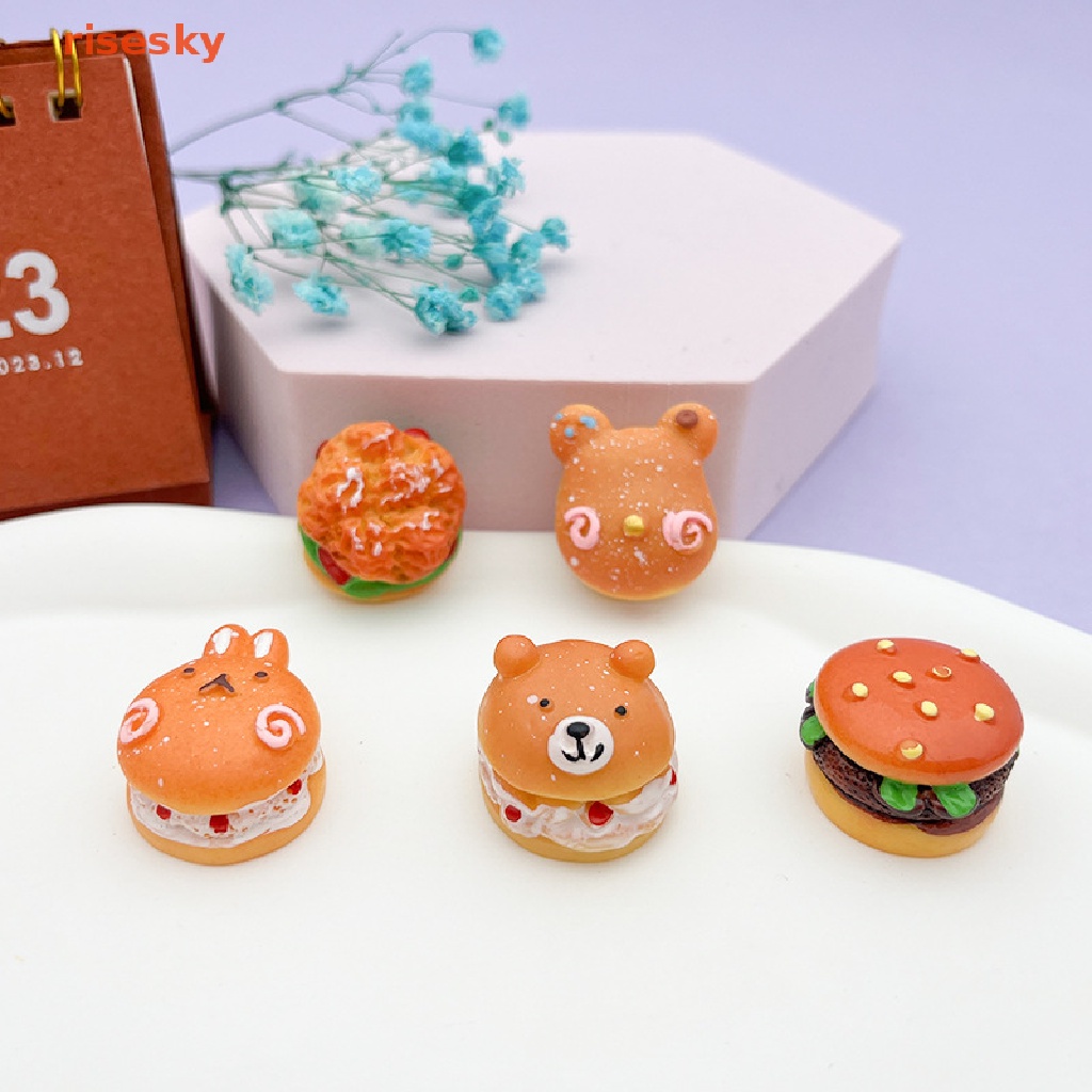 Set 5 Bánh Hamburger Đồ Chơi Mini Trang Trí Nhà Búp Bê