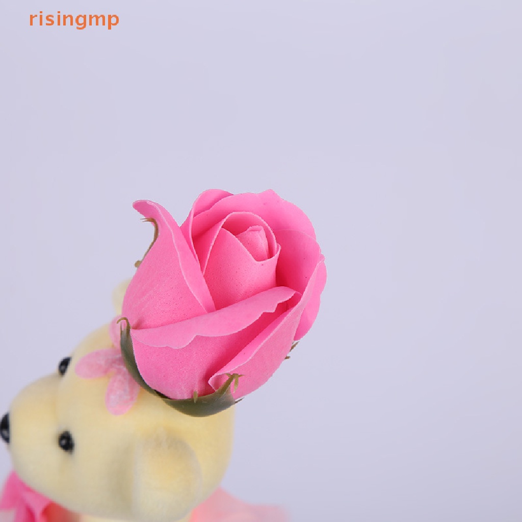 Bó Hoa Hồng Sáp Gấu Bông Bằng Vải Nỉ Làm Quà Tặng Cho Bạn Gái / Tiệc Cưới